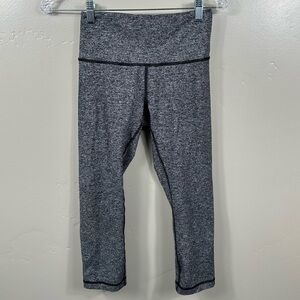 Lululemon Wunder Under Hi-Rise 1/2 Tight Full-On Luxtreme Black and Grey Size 6